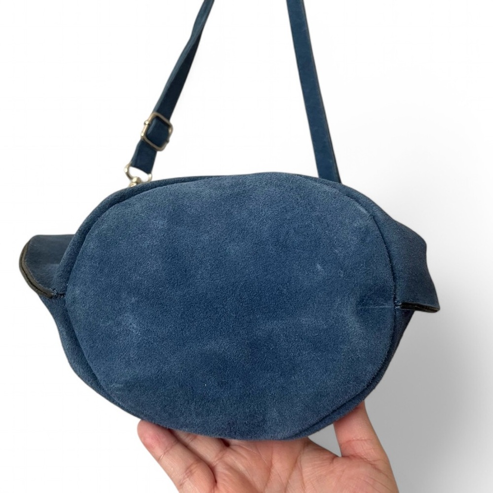 Borse In Pelle Genuine Italian Leather Bucket Purse Removable Strap Hobo Bag - Picture 14 of 16